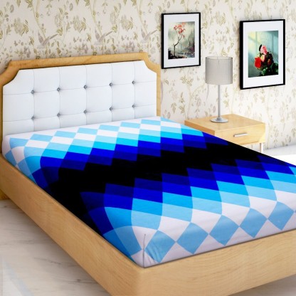 IWS 144 TC Polyester Single 3D Printed Bedsheet  (Pack of 1, Multicolor)