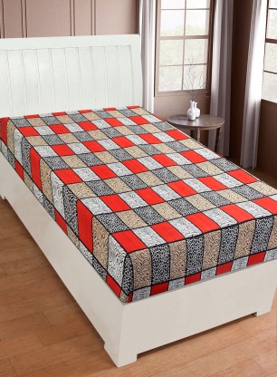IWS 144 TC Microfiber Single 3D Printed Bedsheet  (Pack of 1, Multicolor)