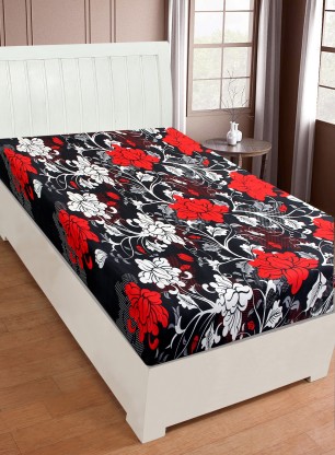 IWS 144 TC Microfiber Single 3D Printed Bedsheet  (Pack of 1, Multicolor)