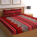 Flipkart SmartBuy 140 TC Microfiber Double Floral Flat Bedsheet  (Pack of 1, Multicolor)