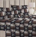 Flipkart SmartBuy 144 TC Microfiber Double Floral Flat Bedsheet  (Pack of 1, Dark Brown & White)