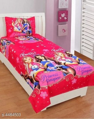 Decent Home 140 TC Polycotton Single Printed Flat Bedsheet  (Pack of 1, Multicolor)