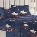 Flipkart SmartBuy 144 TC Microfiber Double Printed Flat Bedsheet  (Pack of 1, Heart & Black)