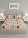 Raymond Home 155 TC Microfiber Double Geometric Flat Bedsheet  (Pack of 1, Multicolor)