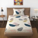 Apala 250 TC Cotton Single Floral Flat Bedsheet  (Pack of 1, Multicolor)