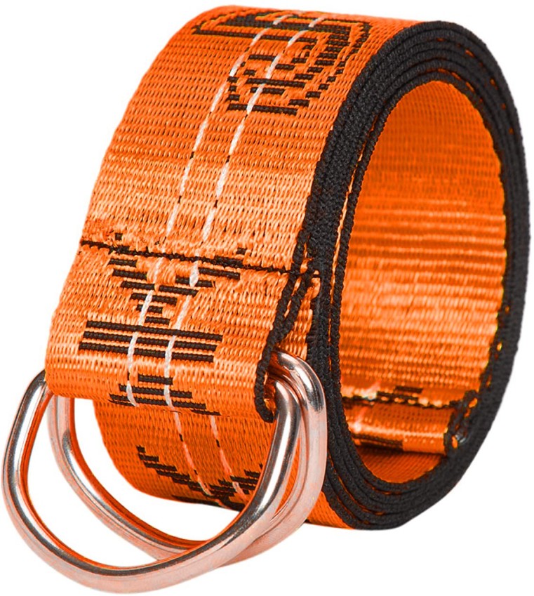 Men Casual, Party, Formal, Evening Orange Canvas Belt