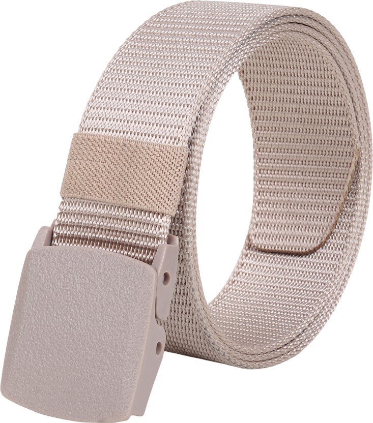 Men Casual Beige Nylon Belt