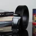 Men Formal Black Artificial Leather Belt