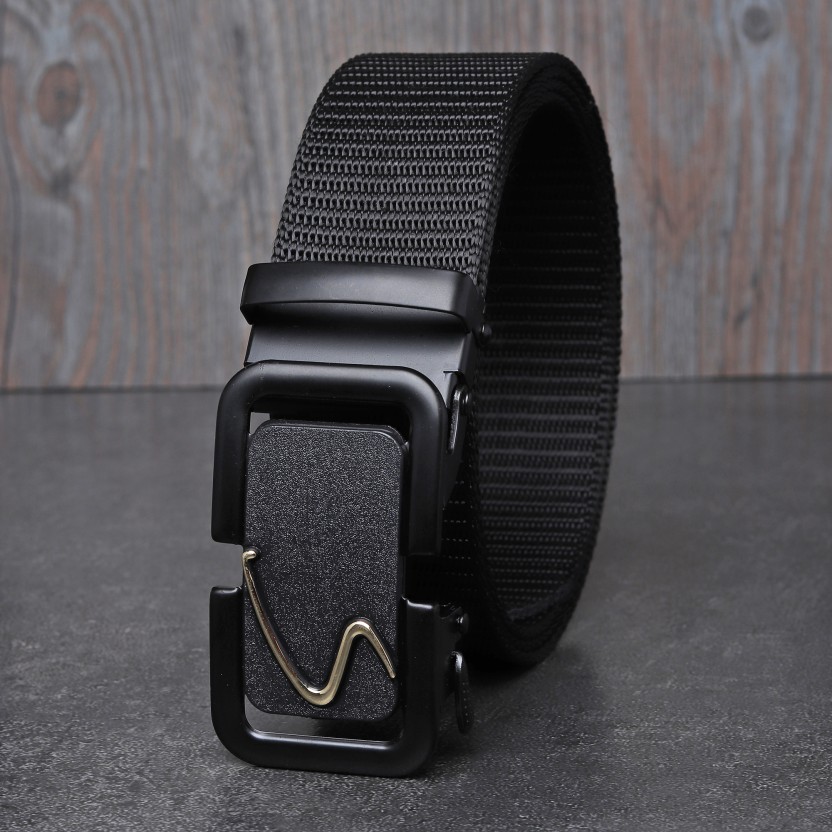 Men Black Nylon Belt