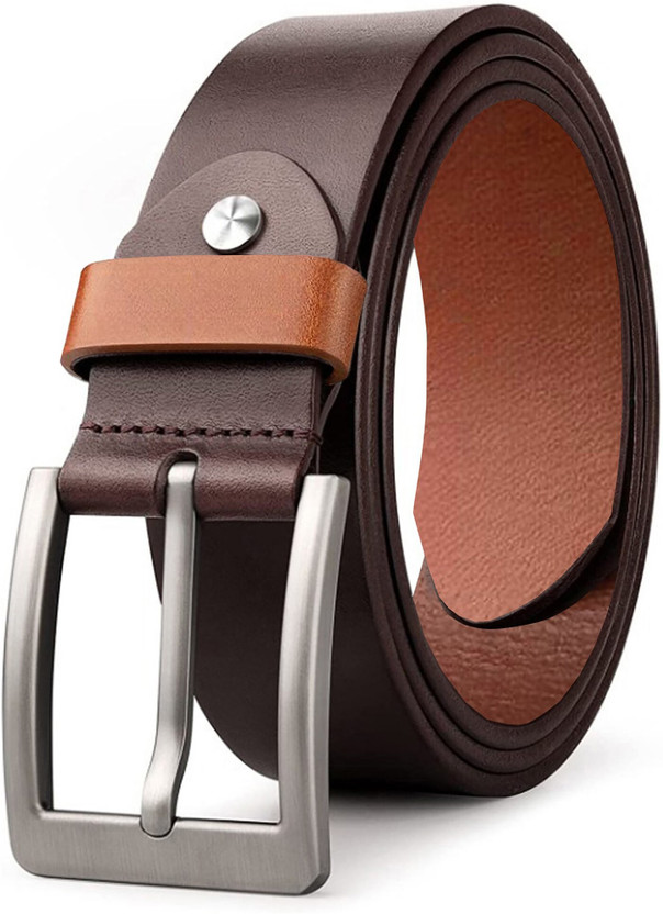 Men Formal, Casual, Party Brown Genuine Leather Belt