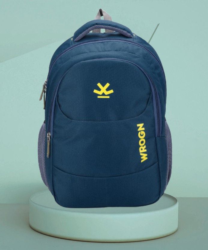 WROGN - Medium 22 L Laptop Backpack Axe Unisex college/school/travel  (Blue)