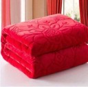 kirshinaENTERPRISES Floral Double Mink Blanket for  Heavy Winter  (Microfiber, Red)