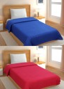 Flipkart SmartBuy Solid Single Fleece Blanket for  Mild Winter  (Polyester, Blue & Maroon)