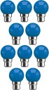 Syska 0.5 W Standard B22 LED Bulb  (Blue, Pack of 10)
