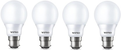 WIPRO 7 W Standard B22 LED Bulb  (Yellow, Pack of 4)