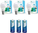 Syska 9 W Standard B22 LED Bulb  (White, Pack of 3)