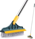 VAVSU 2 in 1 Floor Scrub Brush, Floor Scrub Brush,Long Handle Bathroom Shower Crevice Fiber Wet and Dry Brush  (Multicolor)