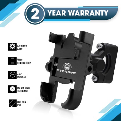 Otoroys Universal Bike Mount Holder Verson 2.0 Metal Body 360 Degree Bike Mobile Holder  (Black)