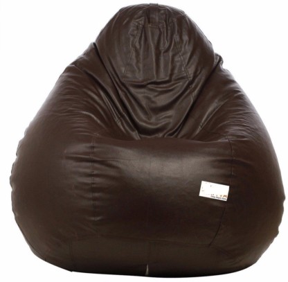 VSK XXL Tear Drop Bean Bag Cover  (Without Beans)  (Brown)