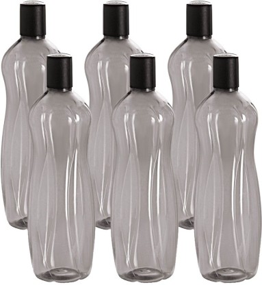 cello Sipwell 1000 ml Bottle  (Pack of 6, Black, Plastic)