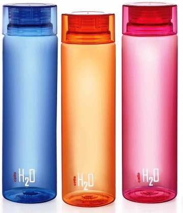 cello Fridge Bottle Set of 3 1000 ml Bottle  (Pack of 3, Multicolor, Plastic)