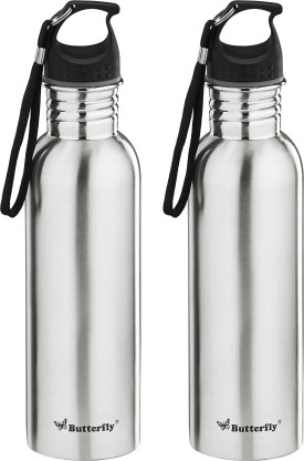 Butterfly Eco SS 750 ml Bottle  (Pack of 2, Silver, Steel)