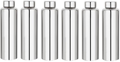 Plus Shine Water 6000 ml Bottle  (Pack of 6, Silver, Steel)
