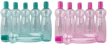 MILTON PACIFIC 1000 ml Bottle  (Pack of 12, Green, Pink, PET)