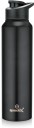 SPEEDEX Single Walled Stainless Steel Fridge Water Bottle for Home Office School Kids 1000 ml Bottle  (Pack of 1, Black, Steel)