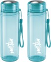 MILTON Hector 1000 Pet Water Bottle, Set of 2, 1 Litre Each, Blue 1000 ml Bottle  (Pack of 2, Blue, Plastic)