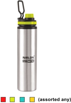 NIRLON STAINLESS STEEL FRIDGE WATER BOTTLE (ASSORTED COLOUR) 930 ml Bottle  (Pack of 1, Multicolor, Steel)
