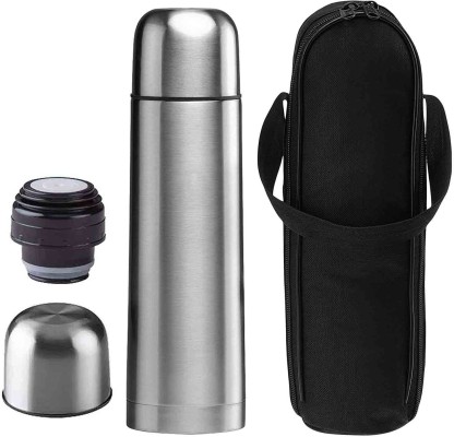 D.V TECH 1000 ML ISOLATED THERMOS WITH COVER HOT/COLD FLASK 1000 ml Flask  (Pack of 1, Steel/Chrome, Steel)