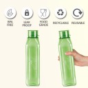 MILTON Prime Bottle 1000 Each 1000 ml Bottle  (Pack of 2, Green, PET)