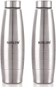 NIRLON Berry Cool Stainless Steel Fridge Water Bottle 1000 ml Bottle  (Pack of 2, Silver, Steel)