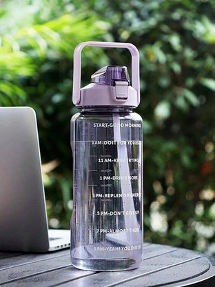 M Y Motivational Water Bottle 1 2000 ml Bottle  (Pack of 1, Multicolor, PET)
