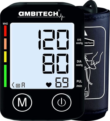 AMBITECH Digital Atomatic Blood Pressure Monitor (Made in India) Bp Monitor  (White)