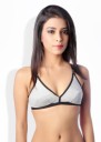 Women Sports Non Padded Bra  (Grey)