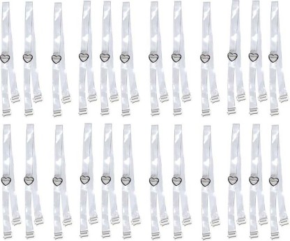 HIPPON Sequin Bra Straps  (Clear, Pack of 24)