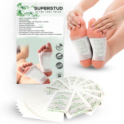 SUPERSTUD Premium Detox Foot Pad, Cleansing Toxin Remover Foot Patches, Organic Weight Loss Patch, For Men & Women (WHITE1) 10 Pads for 5 days  (10 g)