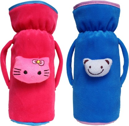 My New Born Premium, Daily Use with attractive Teddy, Baby Feeding Bottle Cover  (Rani:Blue)