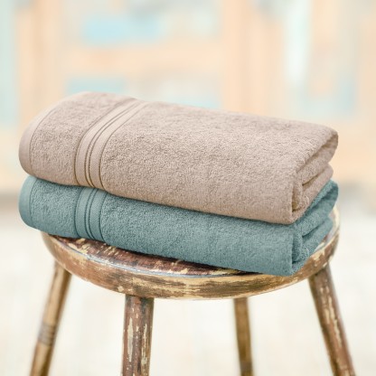Swiss Republic Cotton 480 GSM Bath Towel  (Pack of 2)