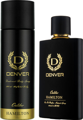 DENVER Caliber Perfume100 ml and Caliber Deo 200 ml Combo Deodorant Spray  -  For Men  (300 ml, Pack of 2)
