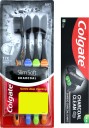Colgate Charcoal Clean Black Gel Toothpaste with Slim Soft Charcoal Toothbrush (4 pcs)  (2 Items in the set)