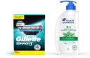 Head and Shoulders 2in1 Cool menthol 650ml plus Gillette mach 3 10s (men's grooming pack)  (Pack of 10)