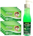 Dabur SANITIZE SOAP 8 PC EACH 50G AND SUBAXO NEEM AND ALOVERA FACE WASH 200 ML  (9 Items in the set)