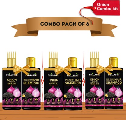 Phillauri Red Onion Black Seed Oil Ultimate Hair Care Kit Combo  (6 Items in the set)