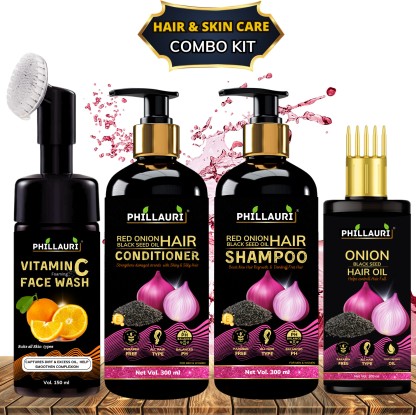 Phillauri Hair Care Kit, Hair Oil, Shampoo, Conditioner and Facewash Combo kit  (4 Items in the set)