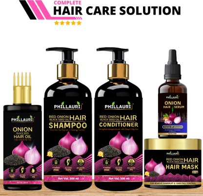 Phillauri Hair Oil,Shampoo,Conditioner,Hair Serum & Hair Mask Combo Promotes Hair Growth,Reduces Hair Fall  (5 Items in the set)