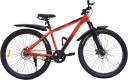 HRX Predator with Front Suspension and Dual Disc Brakes 85% Assembled 26 T Mountain Cycle  (Single Speed, Red, Black)