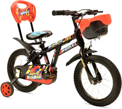 AVON Buke Bonbon14T kids Cycle with Training Wheels for Boys|Road Cycle 14 T Hybrid Cycle/City Bike  (Single Speed, Black, Rigid)